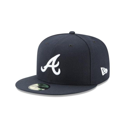 Atlanta Braves Gorra | New Era MLB Authentic Collection 59fifty Fitted Cap Mexico - Azules